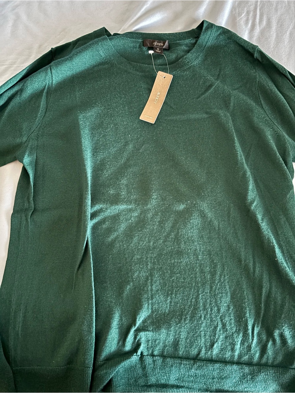 J. Crew Men's Forest Green Crewneck Sweater